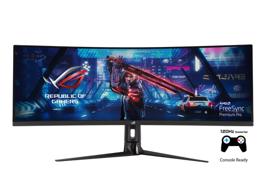 Monitor Gamer Asus Rog Strix Xg49vq /49 /3840x1080 /tr 4ms /144hz /2x Hdmi /dp /altavoces /vesa /freesync Premium Pro /curvo