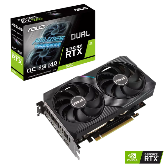 Tarjeta De Video Asus Nvidia Rtx3060/pcie X16 4.0/12gb Gddr6/hdmi/3xdp/estandar/gama Media