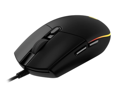 Mouse Gaming Logitech G203 Rgb Lightsync Optico Usb Alambrico 6 Botones Programables Negro