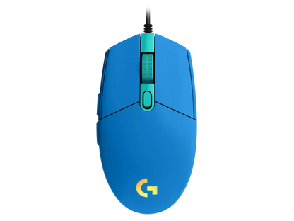Mouse Gaming Logitech G203 Rgb Lightsync Optico Usb Alambrico 6 Botones Programables Azul