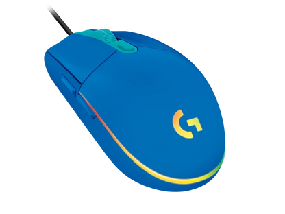 Mouse Gaming Logitech G203 Rgb Lightsync Optico Usb Alambrico 6 Botones Programables Azul