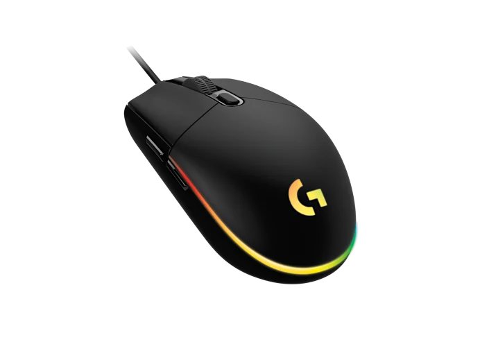 Mouse Gaming Logitech G203 Rgb Lightsync Optico Usb Alambrico 6 Botones Programables Negro