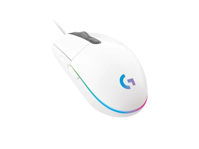 Mouse Gaming Logitech G203 Rgb Lightsync Optico Usb Alambrico 6 Botones Programables Blanco