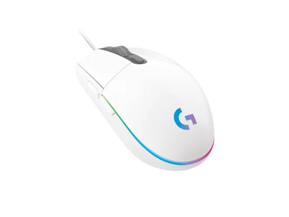 Mouse Gaming Logitech G203 Rgb Lightsync Optico Usb Alambrico 6 Botones Programables Blanco