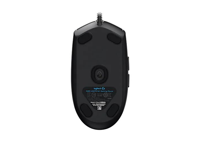 Mouse Gaming Logitech G203 Rgb Lightsync Optico Usb Alambrico 6 Botones Programables Negro