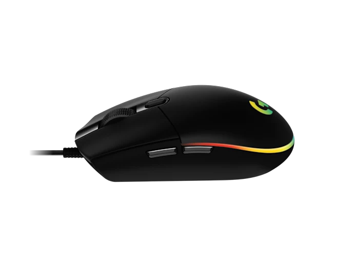 Mouse Gaming Logitech G203 Rgb Lightsync Optico Usb Alambrico 6 Botones Programables Negro