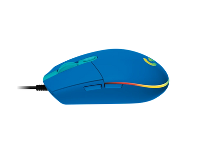 Mouse Gaming Logitech G203 Rgb Lightsync Optico Usb Alambrico 6 Botones Programables Azul