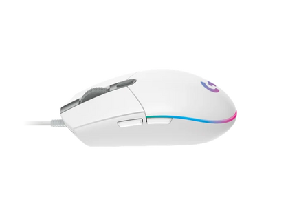Mouse Gaming Logitech G203 Rgb Lightsync Optico Usb Alambrico 6 Botones Programables Blanco