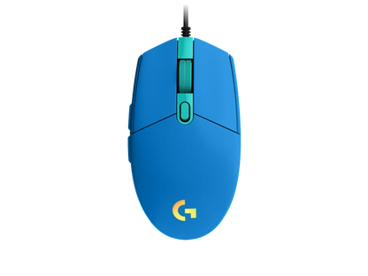 Mouse Gaming Logitech G203 Rgb Lightsync Optico Usb Alambrico 6 Botones Programables Azul
