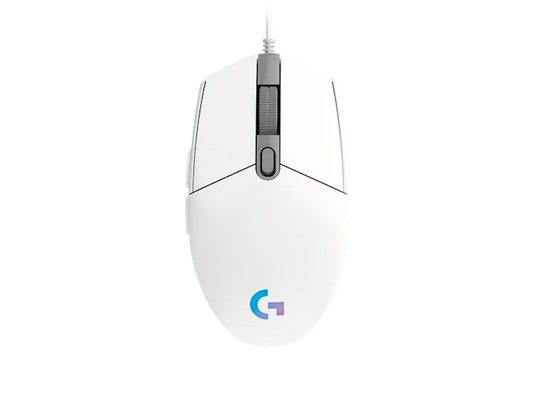 Mouse Gaming Logitech G203 Rgb Lightsync Optico Usb Alambrico 6 Botones Programables Blanco