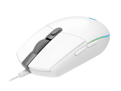 Mouse Gaming Logitech G203 Rgb Lightsync Optico Usb Alambrico 6 Botones Programables Blanco