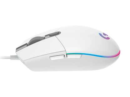 Mouse Gaming Logitech G203 Rgb Lightsync Optico Usb Alambrico 6 Botones Programables Blanco