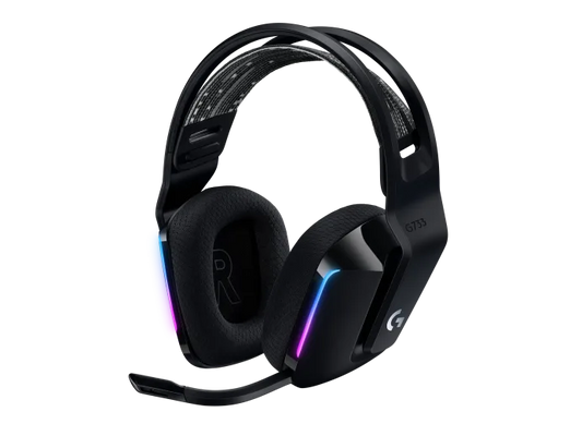 Audifonos Gaming Logitech G733 Lightspeed Rgb Inalambrico Recargable Hasta 29hrs De Uso Negro
