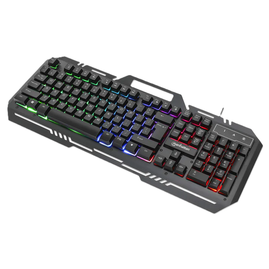Teclado Gaming Led , Manhattan , 180610 ,con PÁnel MetÁlico Para Celular