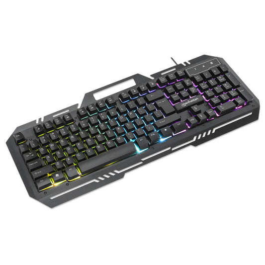 Teclado Gaming Led , Manhattan , 180610 ,con PÁnel MetÁlico Para Celular