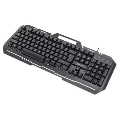 Teclado Gaming Led , Manhattan , 180610 ,con PÁnel MetÁlico Para Celular