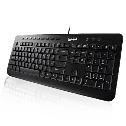 Kit Teclado Multimedia Y Mouse Usb Ghia Color Negro Alambrico
