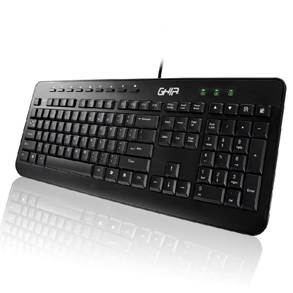 Kit Teclado Multimedia Y Mouse Usb Ghia Color Negro Alambrico
