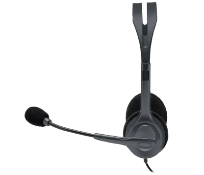 Audifonos Diadema Logitech H111 Jack 3.5 Mm Gris