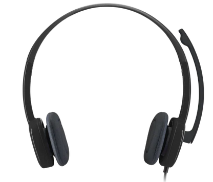 Audifonos Diadema Logitech H151 Control De Volumen Jack 3.5mm Negro