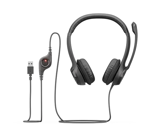 Audifonos Diadema Logitech H390 Supresion De Ruido Control De Volumen Usb Negro