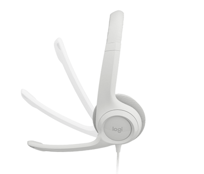 Audifonos Diadema Logitech H390 Supresion De Ruido Control De Volumen Usb Blanco
