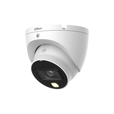 Camara Analoga Hd/dahua/ Hac-hdw1809tlm-a-led/domo Eyeball 4k Full Color/8 Mp/lente De 2.8mm/106° De Apertura/microfono Integrado/20m De Iluminacion/imagen A Todo Color 27/7/ Super Adapt/wdr De 120d