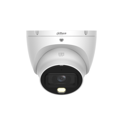 Camara Analoga Hd/dahua/ Hac-hdw1809tlm-a-led/domo Eyeball 4k Full Color/8 Mp/lente De 2.8mm/106° De Apertura/microfono Integrado/20m De Iluminacion/imagen A Todo Color 27/7/ Super Adapt/wdr De 120d