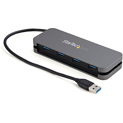 Hub Usb 3.0 De 4 Puertos Usb-a - Hub Usb Tipo A Para Laptop/pc, 5gbps, Alimentado Por Bus Usb, Cable De 28cm Y Gestor De Cable - Startech.com Mod. Hb30am4ab