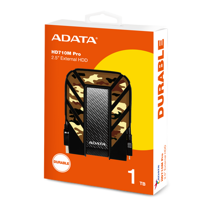 Disco Duro Externo Adata Hd710mp 1tb Portatil 2.5 Usb 3.2 Windows Mac Linux Contragolpes Color Camuflaje (ahd710mp-1tu31-ccf)