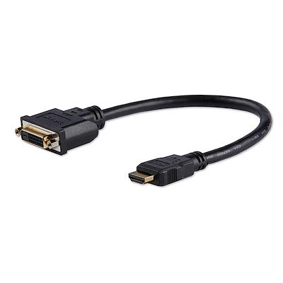 Cable Adaptador De 20cm Hdmi A Dvi - Dvi-d Hembra - Hdmi Macho - Cable Convertidor De Video - Negro - Startech.com Mod. Hddvimf8in