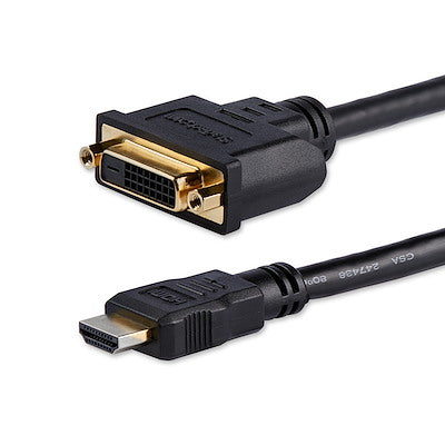 Cable Adaptador De 20cm Hdmi A Dvi - Dvi-d Hembra - Hdmi Macho - Cable Convertidor De Video - Negro - Startech.com Mod. Hddvimf8in