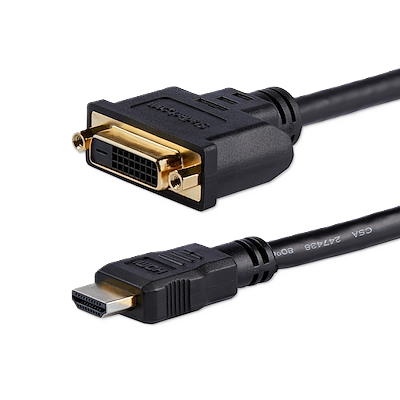 Cable Adaptador De 20cm Hdmi A Dvi - Dvi-d Hembra - Hdmi Macho - Cable Convertidor De Video - Negro - Startech.com Mod. Hddvimf8in