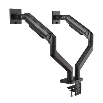 Soportes/manhattan/462587/soporte De Aluminio Con Sistema De Pistón Para 2 Monitores De 17 A 45
