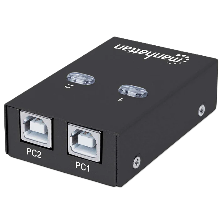 Multiplexor Usb Manhattan,162005, Usb 1:2 Comparte 1 Disp A 2pc
