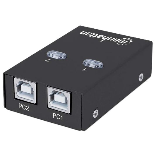 Multiplexor Usb Manhattan,162005, Usb 1:2 Comparte 1 Disp A 2pc