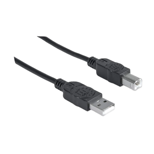 Cable Usb,manhattan,33382, V2.0 A-b  3.0m, Negro