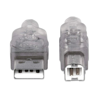 Cable Usb,manhattan,345408, V2.0 A-b  5.0m  Plata