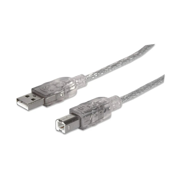 Cable Usb, manhattan,V2.0 A-b 5m Plata