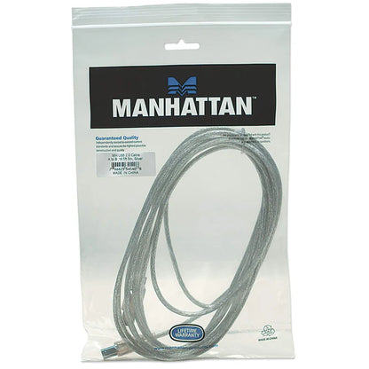 Cable Usb, manhattan,V2.0 A-b 5m Plata