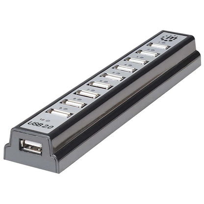 Hub Usb,manhattan,161572, V2.0 10 Ptos Con Fuente