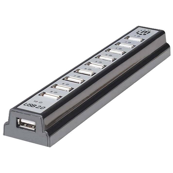 Hub Usb,manhattan,161572, V2.0 10 Ptos Con Fuente