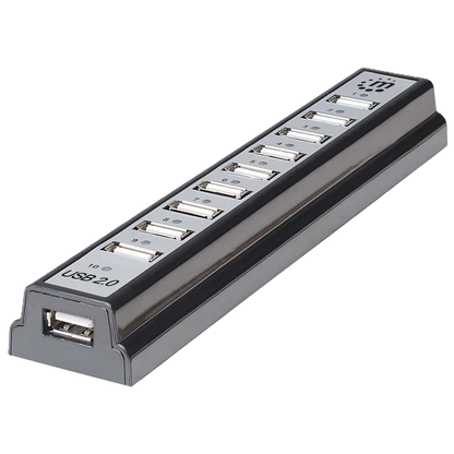 Hub Usb,manhattan,161572, V2.0 10 Ptos Con Fuente