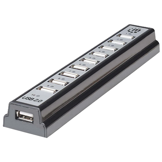 Hub Usb,manhattan,161572, V2.0 10 Ptos Con Fuente