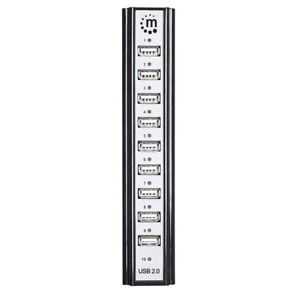 Hub Usb,manhattan,161572, V2.0 10 Ptos Con Fuente