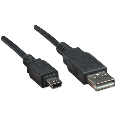 Cable Usb , Manhattan, 322638, V2.0 A-mini B 0.9m Negro