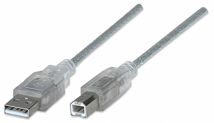 Cable Usb,manhattan,340465,v2.0 A-b  4.5m, Plata