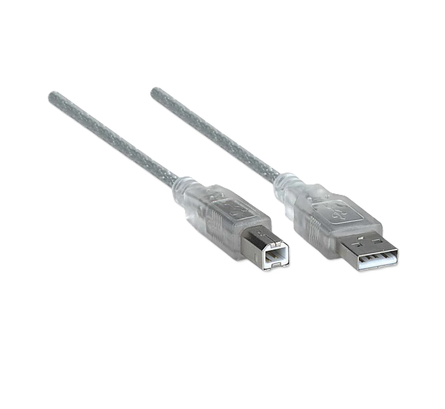 Cable Usb,manhattan,340465,v2.0 A-b  4.5m, Plata