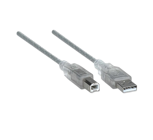Cable Usb,manhattan,340465,v2.0 A-b  4.5m, Plata
