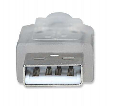 Cable Usb,manhattan,340465,v2.0 A-b  4.5m, Plata